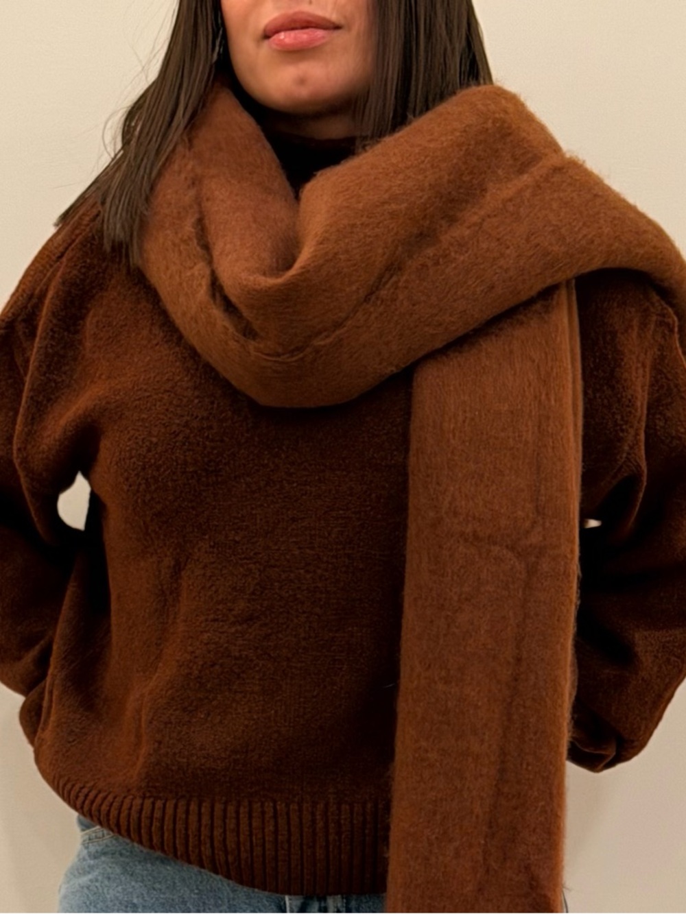 Cozy brown scarf